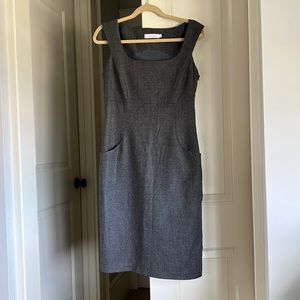 Chaiken Wool Fitted Sleeveless MIDI Dress